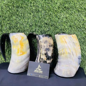 Tasse à boire en corne nordique authentique Meilleur prix Artisanat naturel de l'Inde-Tasse en corne Asaami - Product Image 4