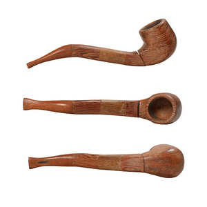 Pipe à tabac en bois massif Pipe portable vintage au meilleur prix - Product Image 1