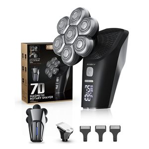 Tondeuse électrique pour hommes avec 7 têtes de rasage, étanche IPX7, pour cheveux, charge rapide - Product Image 4