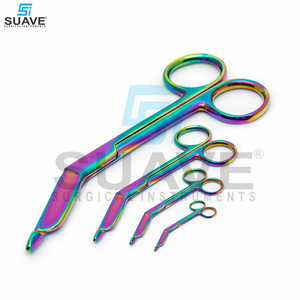 Ciseaux à bandage chirurgical à lame tranchante multicolore en acier inoxydable de 5.5 pouces par SUAVE SURGICAL INSTRUMENTS - Product Image 4