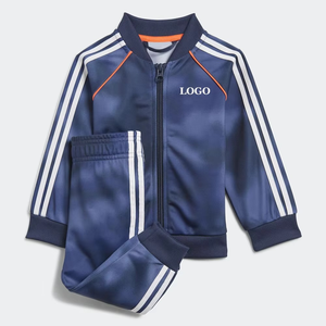 All Over Camo Jacket and Jogger Set Chándal para niños Traje de sudor cálido a juego con su propio logotipo Chaqueta con cremallera completa - Product Image 1