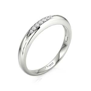 Bague de promesse personnalisée Jeulia Simple Ripple pour homme - Product Image 2