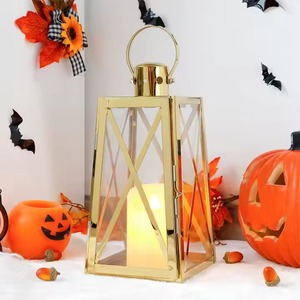 Metal lantern decorative lighting flower vase cabinet <b>spice</b> <b>rack</b> style elegant metal home decor ambient lantern - Product Image 6