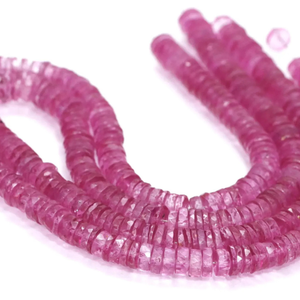 Cuentas Heishi de Cuarzo Arcoíris Rosa Intenso, Piedras Preciosas AAA (7-8mm) para la Fabricación de Joyería - Product Image 5