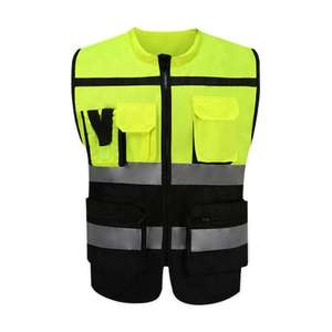 Chaleco de construcción fluorescente de alta visibilidad Chaqueta de trabajo de seguridad reflectante con logotipo personalizado Característica de malla - Product Image 2