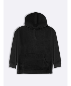 Sweat à capuche ample en molleton mélangé de coton avec logo sur le devant pour femme, prêt pour l'hiver, idéal pour le sport et la vente en gros - Product Image 3