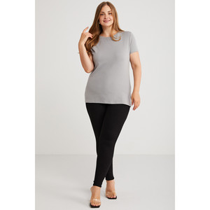 Camiseta Básica de Cuello Redondo y Corte Ajustado para Mujer, Talla Grande, Marca ETHIQUET Mayra - Product Image 6