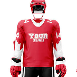 Conjuntos de uniformes de hockey sobre hielo para adultos para hombres personalizados 100% poliéster de secado rápido transpirable - Product Image 3