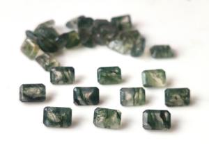 หินโมรามอสสีเขียวธรรมชาติ3x5mm-10x12mm พลอยอัญมณีรูปแปดเหลี่ยมเจียระไนแบบหลวมทำมือคุณภาพสูง - Product Image 6