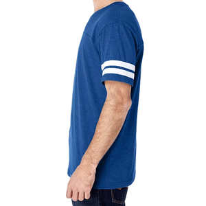 Camiseta informal de manga corta con cuello redondo para hombre, tela de punto transpirable de franela de talla grande, patrón sólido, teñido liso, temporada de primavera - Product Image 3