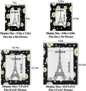 Patrón de diseño de lunares 8x10 Marco DE FOTOS Diseños de madera Marcos de fotos para mesa o decoración de pared Marco de fotos para la vida - Product Image 3