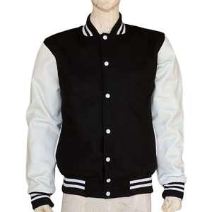 Veste universitaire unisexe en laine respirante, vêtements décontractés, vestes de style lettreman, vente en gros - Product Image 6