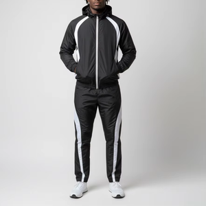 Survêtement de jogging ample de haute qualité 100% nylon, léger, respirant, à séchage rapide, coupe-vent, imperméable, 2 pièces, avec capuche - Product Image 6