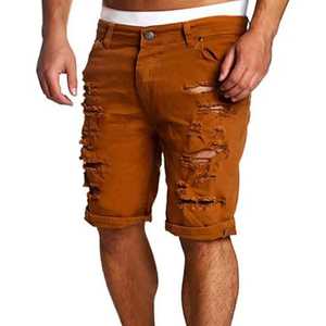 Nouveau design de shorts en jeans pour hommes de qualité supérieure couleur unie shorts en jean pour hommes à prix de gros pour la vente en ligne - Product Image 1