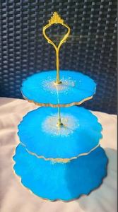 Modern Handmade Epoxy <b>Resin</b> Cake Plate Stand for Wedding Engagement Birthday and Special Occasion Desserts <b>resin</b> epoxy mold - Product Image 2