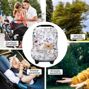 Cubierta de lactancia para recién nacidos, toldo multiusos para cochecito infantil, asiento de coche de bebé unisex y funda para silla alta - Product Image 6