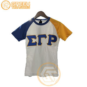 T-shirt en jersey de coton de haute qualité Sigma Gamma Rho femmes vêtements de sororité personnalisés respirant imprimé vêtements grecs été - Product Image 5