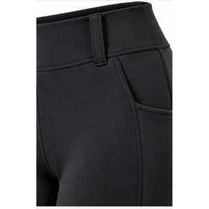 Pantalones de equitación de cintura alta para mujer, de silicona completa, de punto estampado, corte bootcut, elásticos de alto rendimiento - Product Image 5