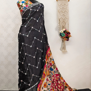 ชุดส่าหรีทำจากผ้าไหมอินเดียชุดประจำชาติผ้าส่าหรีทันสมัย - Product Image 1