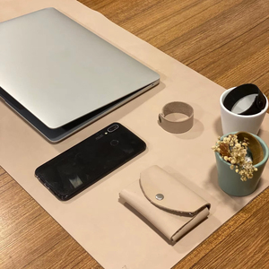 แผ่นรองกันกลิ่นหนังแท้ทำด้วยมือหรูหราทนทานพื้นผิวกันลื่นหนังวัวเรียบสำหรับพื้นที่การเขียน - Product Image 1