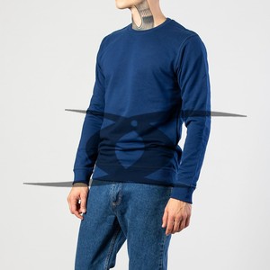 Jersey liso de cuello redondo personalizado completo de primavera, sudadera térmica, jersey de cuello redondo, sudaderas en blanco, logotipo personalizado - Product Image 2