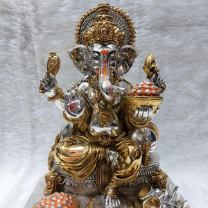 Resin Crafts Indian Diwali Gifts Small Ganesh for Home Decor Hindu Lord Ganesha Idol Statue - Product Image 1