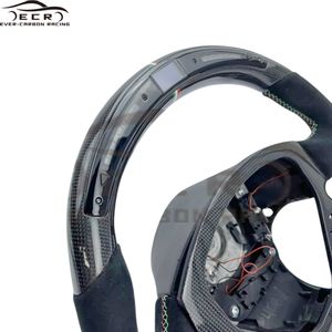Ever-Carbon Racing ECR Design personnalisé Volant en fibre de carbone en cuir suédé pour volant <span class=keywords><strong>Ferrari</strong></span> - Product Image 6