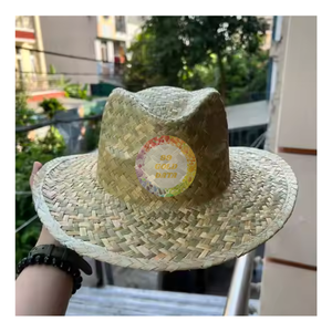 หมวกบัคเก็ตฟางกลวงสำหรับผู้ใหญ่ย้อมสีล้วนสำหรับท่องเที่ยวกีฬาตกปลา-caryln โลโก้ตามสั่งฤดูร้อน - Product Image 2