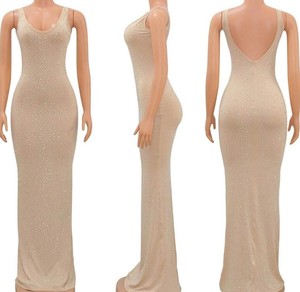 Traje de noche con diamantes de imitación de alta calidad - Product Image 2