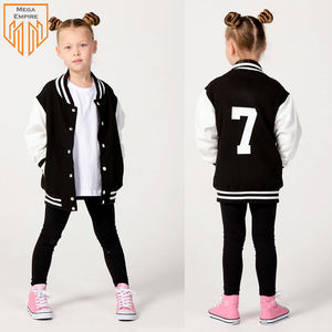 Nueva llegada MEGA EMPIRE Kids Varsity Jacket Color negro transpirable elegante con cuello alto diseño cómodo personalizado - Product Image 5
