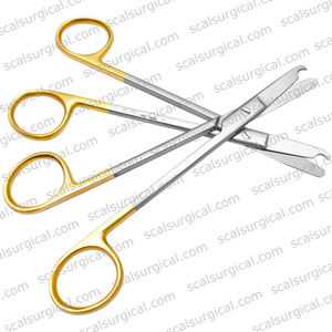 Tijera alemana de goma de acero inoxidable, tijeras angulares de borde de sierra, tijera de operación médica de acero inoxidable - Product Image 5