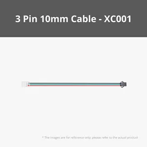 RGB 3-Pin 10mm 226mm LED Strip Connector Cable with SM Female <b>Plug</b> <b>Adapters</b> & Connectors (2 Pieces) - Product Image 1