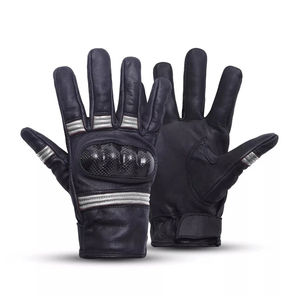 ถุงมือขี่มอเตอร์ไซค์หนังวัวแท้สีดำแบบยูนิเซ็กซ์ ระบายอากาศ กันน้ำ สำหรับขี่จักรยาน พร้อมเทคโนโลยีพิมพ์ลายและหน้าจอสัมผัส - Product Image 4