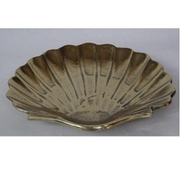 Plateau de coquillage en laiton coulé en aluminium Bol en métal Plateau de table en coquille en aluminium Bol Artisanat en métal Plat de bibelot de coquillage Plat de coquillage