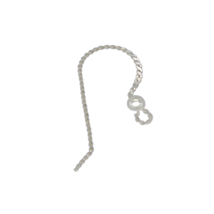 Earwire a rayas de plata de ley, hallazgos de earwire artesanales, hallazgos de pendientes para la fabricación de joyas DIY - Product Image 1