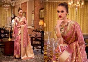 Sari de Seda Tussar de Diseño Exclusivo al por Mayor de Rajpath para Fiestas y Bodas, Ropa India y Pakistaní - Product Image 4