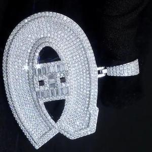 Pendentif en diamant certifié IGI, style hip-hop glacé, design unique, pendentif en diamant taille émeraude, bijoux pour hommes - Product Image 6