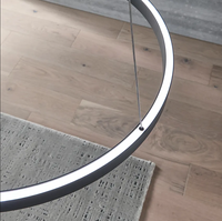Luminaires et lustres design suspendus en laiton LED modernes de luxe dorés, style industriel simple nordique pour salon