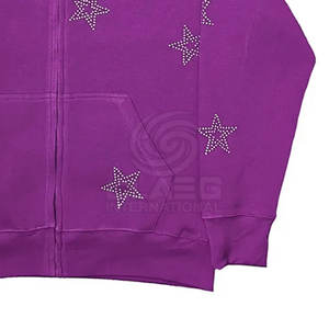 Sudaderas con capucha de diamantes de imitación hechas en Pakistán con bajo Moq sudaderas con capucha de diamantes de imitación mejor estilo hombres sudaderas con capucha de diamantes de imitación - Product Image 5