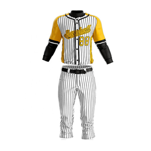 Jersey de béisbol sublimado completo con botón completo para hombres y mujeres, uniforme de béisbol, ropa deportiva para equipos, uniforme de béisbol deportivo - Product Image 1