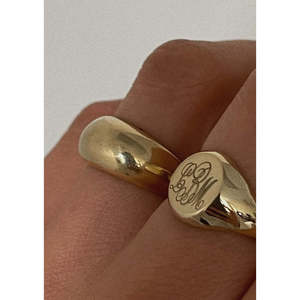 Bold Classic 14k Solid Gold Men's Signet <b>Ring</b> with Hollow Animal Pattern <b>Boho</b> Romantic Invisible Setting for Everyday Wear - Product Image 2