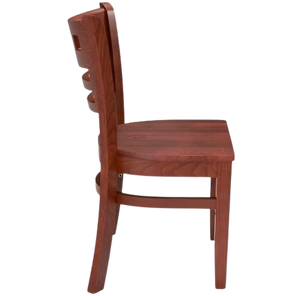 Dianesa Traditional Adjustable Height <b>Dining</b> <b>Chair</b> Made of Mahogany Wood with <b>Natural</b> Wood Finish - Product Image 3