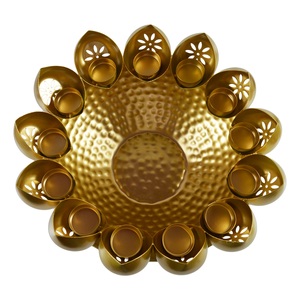 Porte-bougie d'intérieur Design floral élégant bougeoir en métal fil d'acier décor à la maison aluminium verre impression personnalisée vente supérieure - Product Image 4