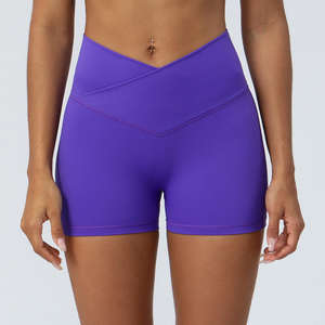 V coupé dos Sexy sans couture femmes taille haute Yoga Shorts doux entraînement actif exercice Fitness Gym sport Yoga Shorts - Product Image 2