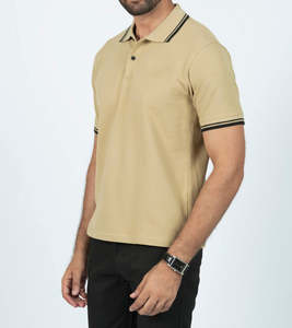 Fabrication de t-shirts polo de haute qualité polos de golf à manches courtes pour hommes vente en gros de polos unis avec logo personnalisé - Product Image 3
