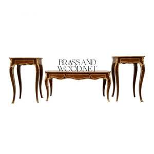 Luxury Classic <b>Wooden</b> Coffee <b>Table</b> And <b>Side</b> <b>Table</b> Set - Product Image 2