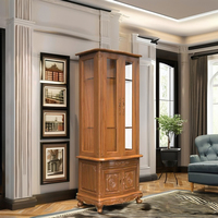 Armoire haute de rangement en teck sculpté à la main, élégante et luxueuse, de style européen antique, 4 portes, 1 tiroir, fabrication OEM/ODM, livraison directe d'usine