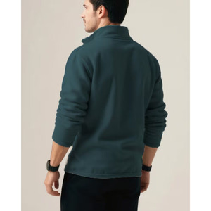 เสื้อสเวตเชิ้ตผู้ชายผ้าฝ้ายพรีเมียม สไตล์ลำลอง คุณภาพสูง คอตั้ง ทรงหลวม ลายเรียบ น้ำหนัก 340 กรัม - Product Image 5