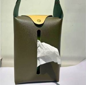 Boîte de rangement pour serviettes en cuir, boîte à mouchoirs en cuir pour la table, distributeur de serviettes en cuir pour la table, porte-mouchoirs moderne pour voiture - Product Image 2