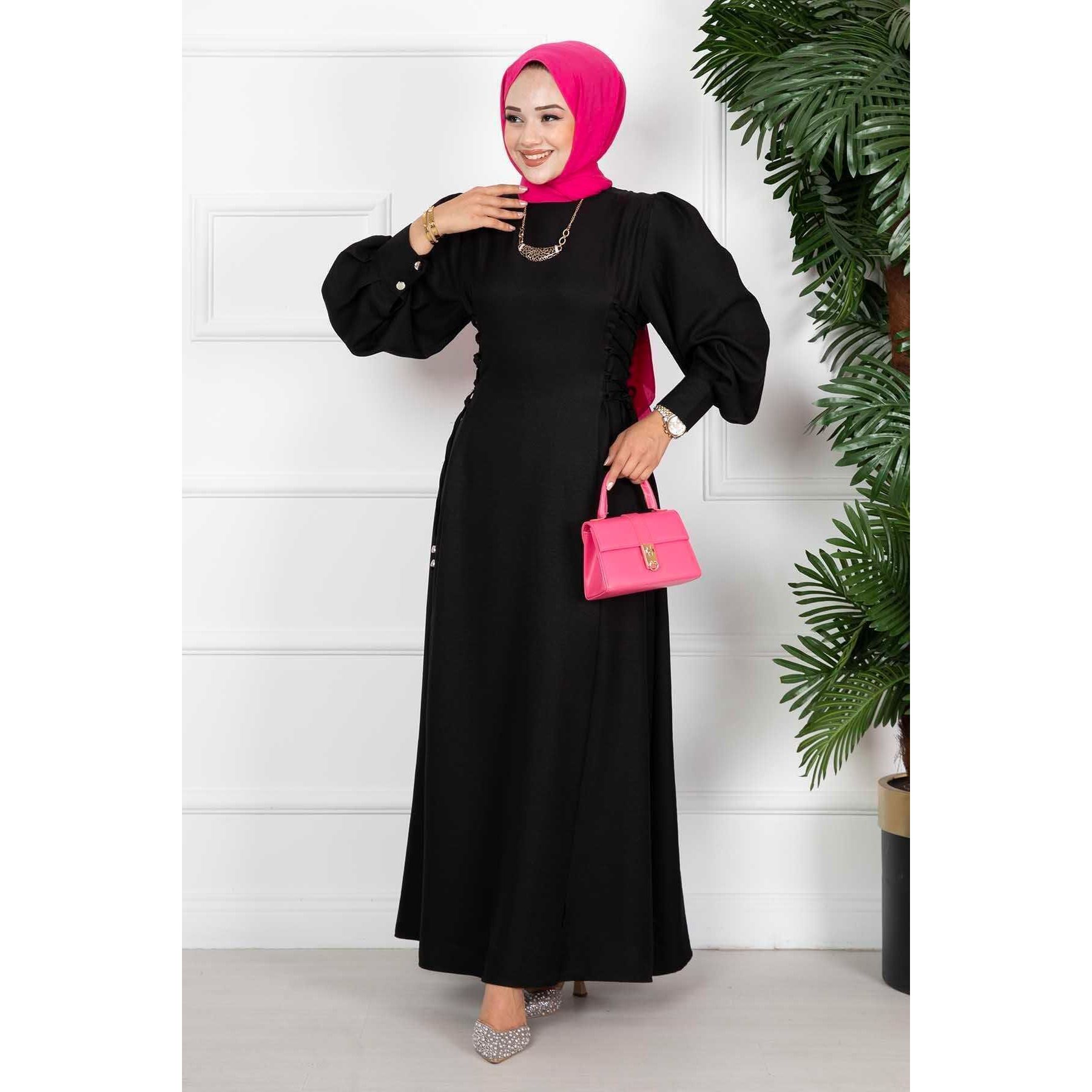 Black Dress Dress Gala Dinner Hijab Black Islamic Party Wear
